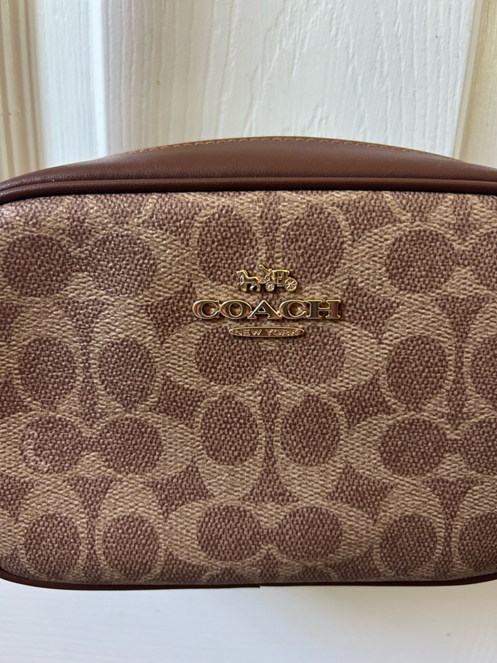 Coach Signature Mini Canvas Jamie Crossbody Bag - Brown/Chestnut - Picture 2 of 9